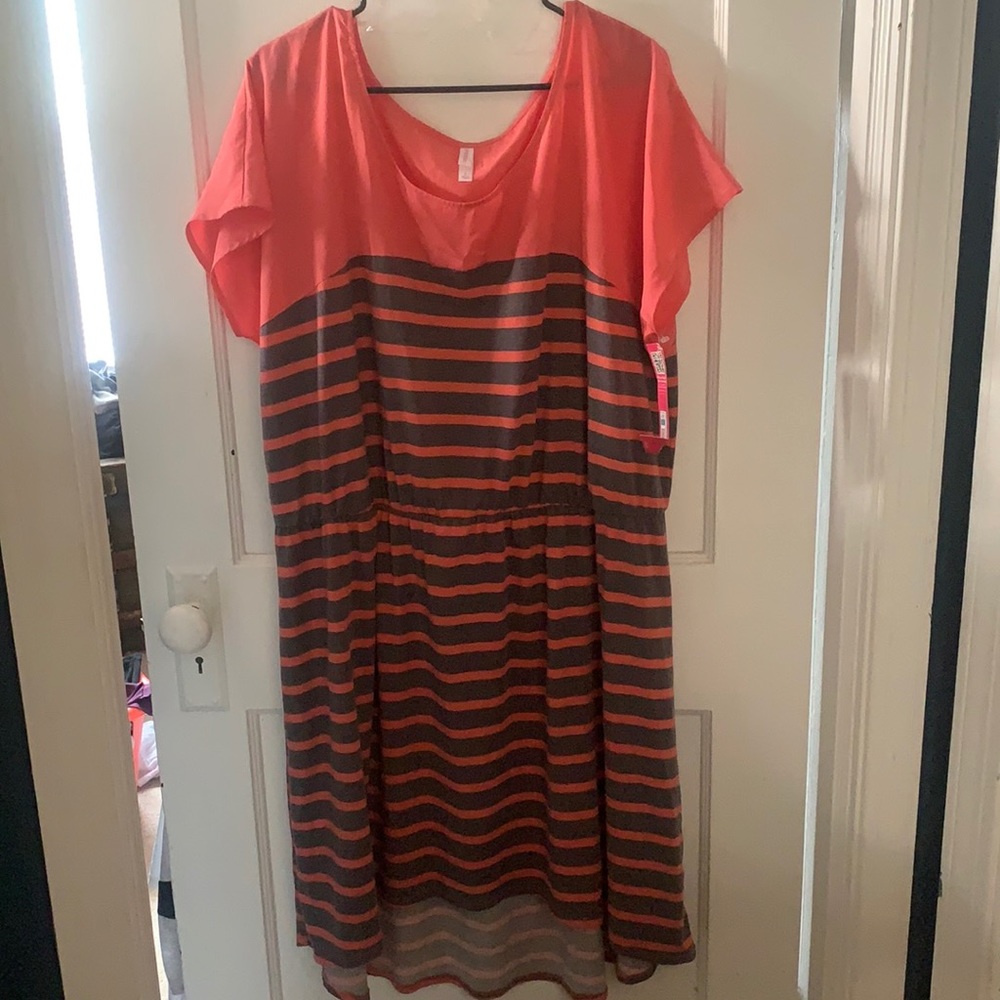 Pink and gray target sundress